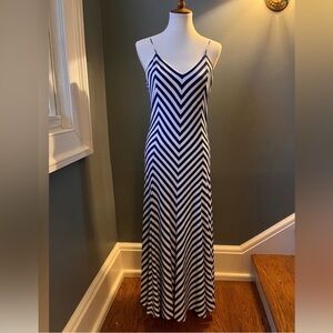 POLO Ralph Lauren Spaghetti Strap Striped Maxi Dress